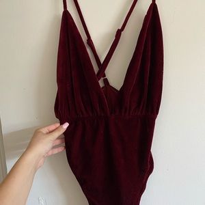Velvet Plunge Bodysuit